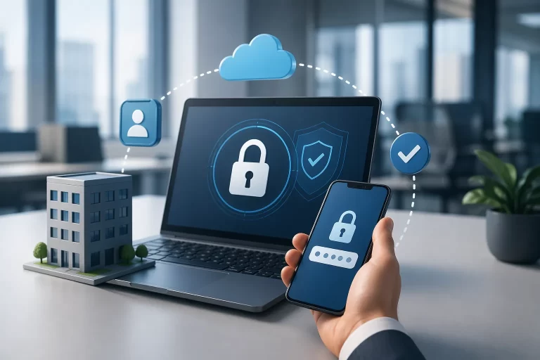 Veilige zakelijke accountbeveiliging met tweestapsverificatie.